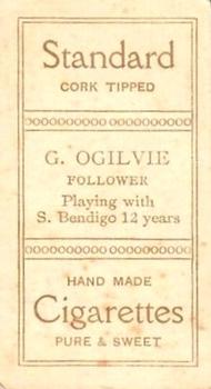 1906-07 Sniders and Abrahams Australian Footballers - Victorian Country Players Series C #NNO G. Ogilvie Back
